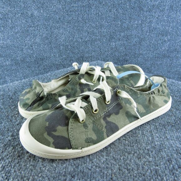 Time And Tru Women's Scrunchback Sneaker Green Fabric Size 8M Gently Used 2025 - Picture 1 of 6